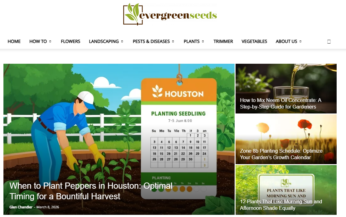 Evergreenseeds - gardening website